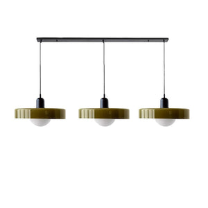 TrioGlow Hanglamp – Stijlvolle Drie Gekleurde Glazen Kappen voor Moderne Verlichting