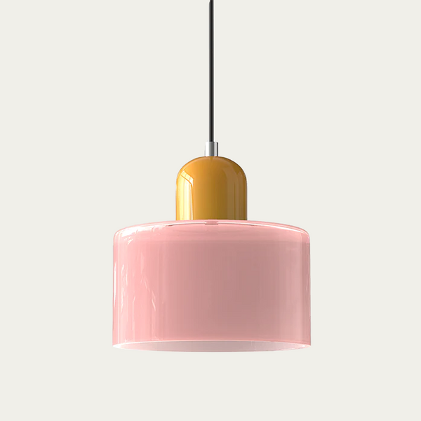 Abstracte Glazen Hanglamp 15x17cm – Moderne LED Hanglamp met Instelbare Lichtkleur voor Eetkamer & Woonkamer
