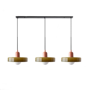 TrioGlow Hanglamp – Stijlvolle Drie Gekleurde Glazen Kappen voor Moderne Verlichting