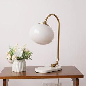 Elegante Glazen Tafellamp met Warm Licht – Modern Rond Design voor Woonkamer & Slaapkamer