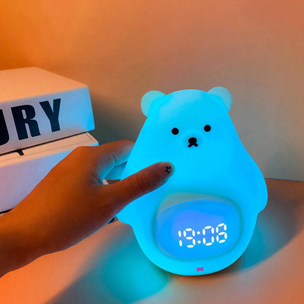 LED Eisbear Nachtlampje en Wekker – Schattige & Functionele Bureau- en Sfeerverlichting