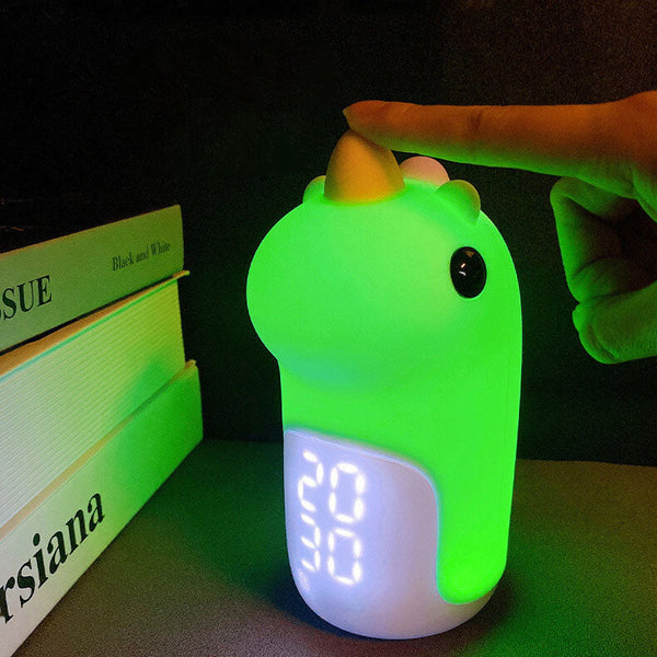 Schattige Eenhoorn LED Wekker & Nachtlampje – Compact, USB-Aangedreven Decoratieve Lamp