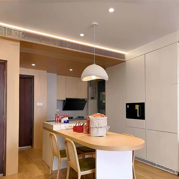 Midden Eeuws Moderne Witte Hanglamp – Retro Plafondlamp voor Woonkamer, Slaapkamer & Eetkamer