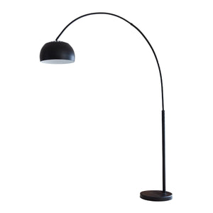 Elegante Boogvloerlamp 195 cm | Retro Zwarte Woonkamerverlichting