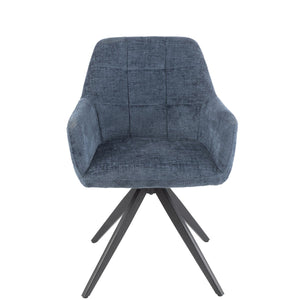 J-Line Stoel Louna Blauw – Ijzer & Acryl – Modern Comfort met Armleuningen