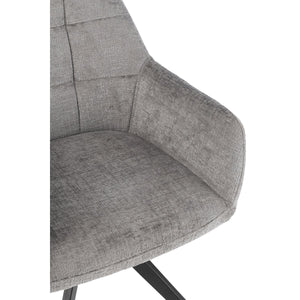 J-Line Eetkamerstoel Louna – Comfortabele Grijze Stoel van Metaal & Acryl – Modern Design