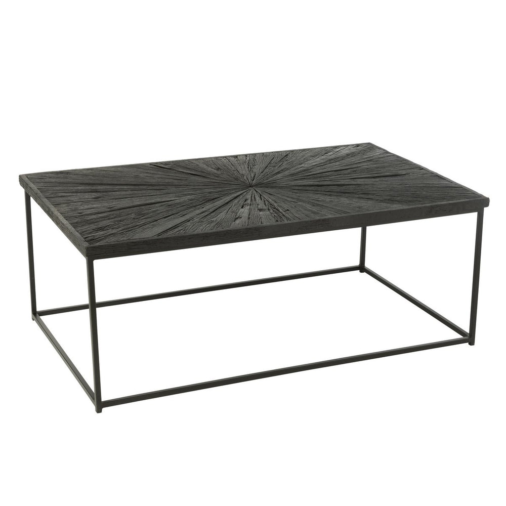 J-Line Salontafel Shanil – Hout en IJzer – Zwart – 120,5 x 70 cm