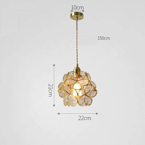 Elegante Bloemvormige Hanglamp – Petal-Style Glazen Kroonluchter