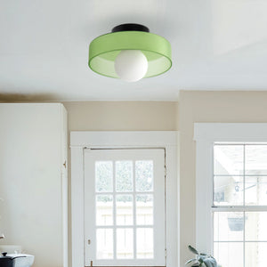 Minimalistische Plafondlamp – Circulair Glas Met Zacht Licht voor Woon- & Werkruimtes