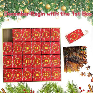 Puzzel Adventskalender 2025 – 1008 Stukjes | 24 Dagen Plezier