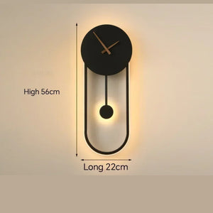 Moderne LED-Wandklok Lamp voor Stijlvolle Woondecoratie