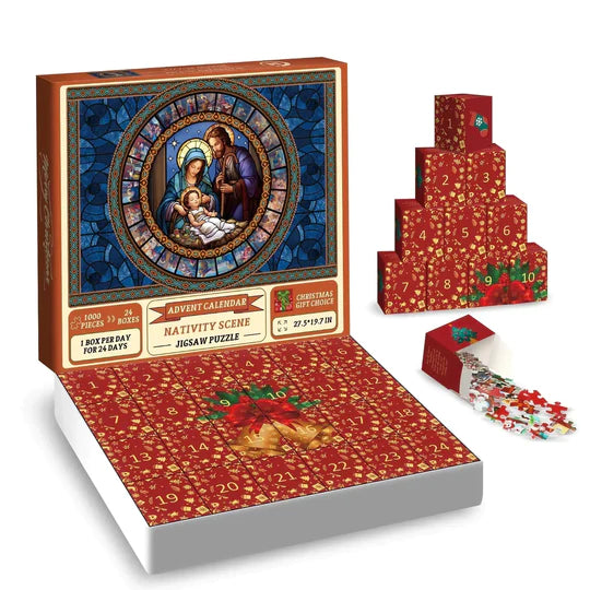 Puzzel Adventskalender 2025 – 1008 Stukjes | 24 Dagen Plezier