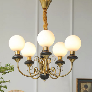 Moderne artistieke kroonluchter hanglamp – Elegante groene glazen design