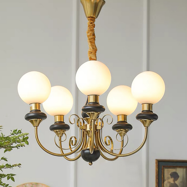 Moderne artistieke kroonluchter hanglamp – Elegante groene glazen design