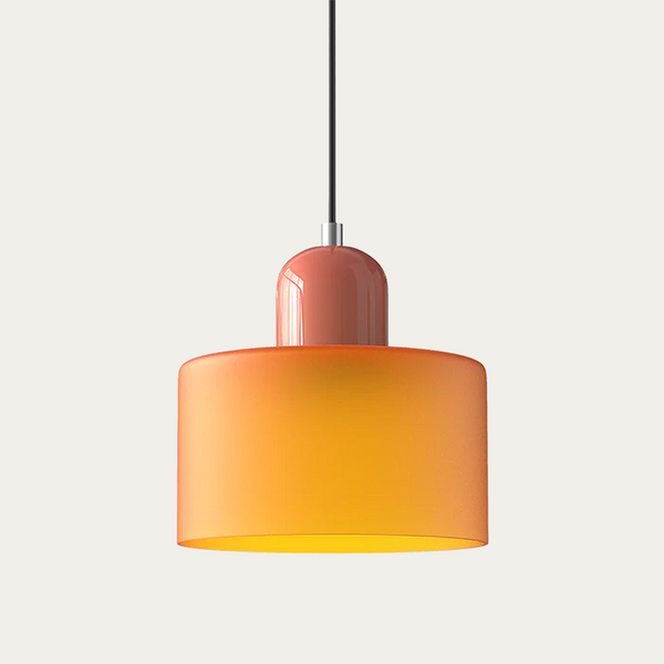Abstracte Glazen Hanglamp 15x17cm – Moderne LED Hanglamp met Instelbare Lichtkleur voor Eetkamer & Woonkamer