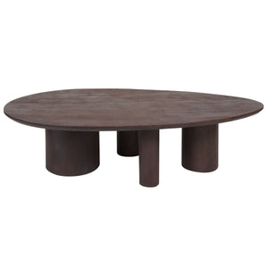 Salontafel Amir – Ovaal Mangohout – Espresso – 140x80 cm – Uniek Design