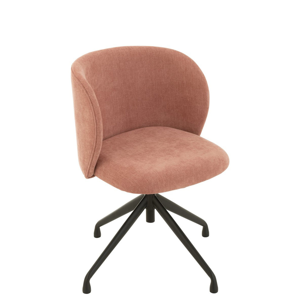 J-Line Designstoel Turn/Up/Down – Lichtroze Comfort met Industriële Twist