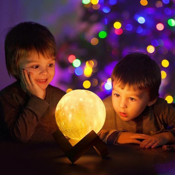 3D Maanlamp met Instelbaar Licht en Galaxykleuren  Sfeervolle Woondecoratie