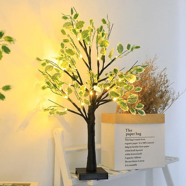 LED Bladboom voor Woondecoratie – Feestelijke Verlichte Binnendecoratie
