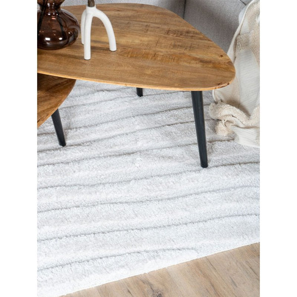 Salontafelset DuoForm – Naturel Mangohout (Set van 2) met Zwarte Poten