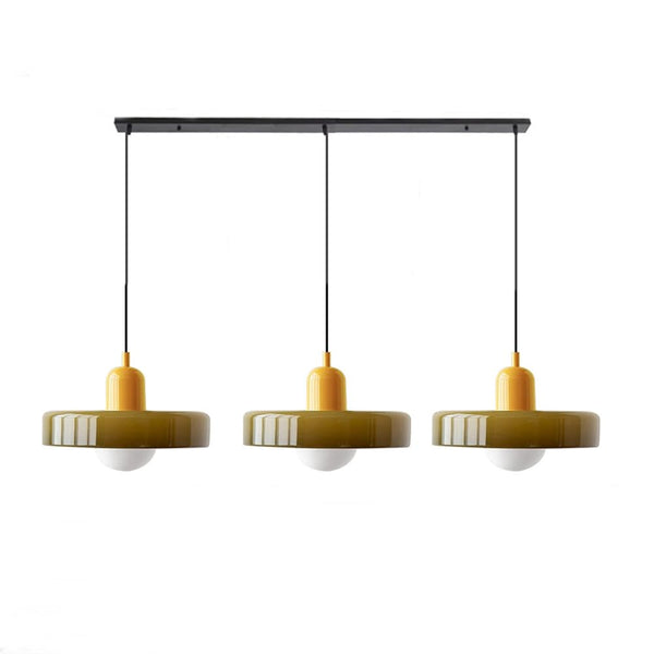 TrioGlow Hanglamp – Stijlvolle Drie Gekleurde Glazen Kappen voor Moderne Verlichting