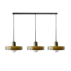 TrioGlow Hanglamp – Stijlvolle Drie Gekleurde Glazen Kappen voor Moderne Verlichting
