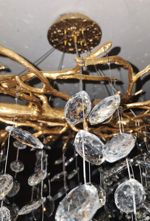 Elegante Takkenkroonluchter Plafondlamp – Moderne Kristallen Hanglamp
