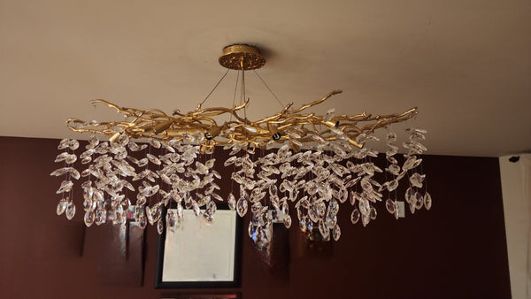 Elegante Takkenkroonluchter Plafondlamp – Moderne Kristallen Hanglamp