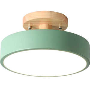 Moderne Houten LED Plafondlamp – Natuurlijk Warm Licht voor Woon- en Eetkamer
