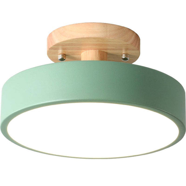 Moderne Houten LED Plafondlamp – Natuurlijk Warm Licht voor Woon- en Eetkamer