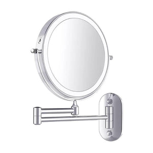 Oplaadbare LED Make-up Spiegel met 5x Vergroting en Instelbare Verlichting  Draagbare Toilettafel Spiegel