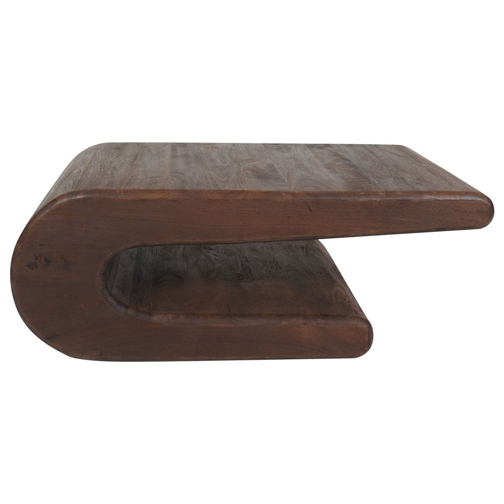 Salontafel Maan – Uniek Organisch Design van Massief Mangohout – 110 x 60 cm – Espresso