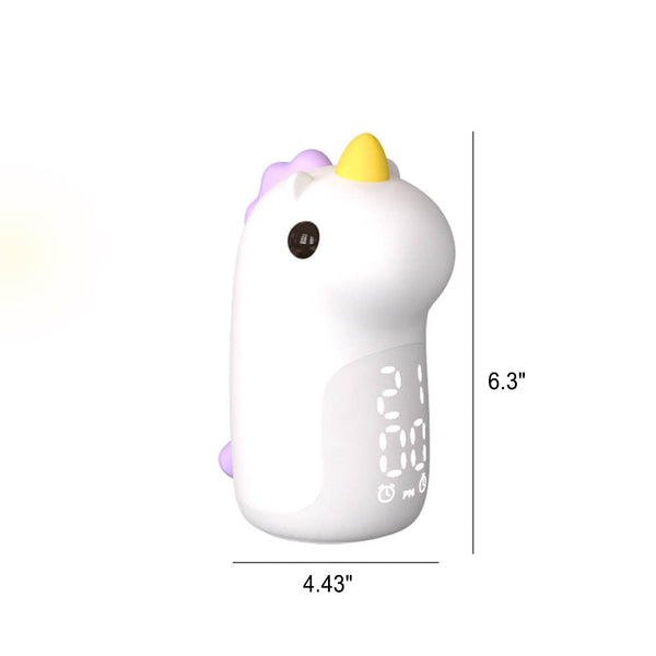 Schattige Eenhoorn LED Wekker & Nachtlampje – Compact, USB-Aangedreven Decoratieve Lamp