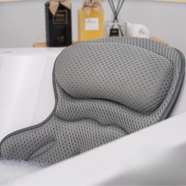 4D Luxe Badkussen met Ergonomische Nek  Rugsteun Spa Comfort Thuis