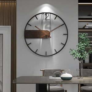 Moderne Noordse Wanduhr – Geluidloos Mechanisme voor Stijlvolle Woondecoratie