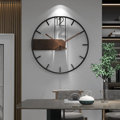 Moderne Noordse Wanduhr – Geluidloos Mechanisme voor Stijlvolle Woondecoratie
