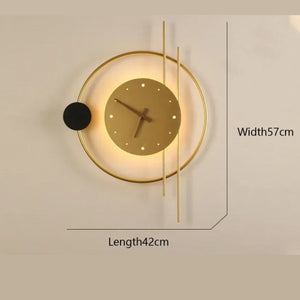 Moderne LED-Wandklok Lamp voor Stijlvolle Woondecoratie