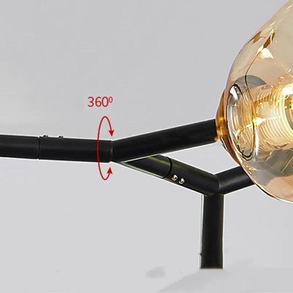Moderne Hanglamp met Zwevende Glazen Bollen – Elegante LED-Kroonluchter voor Woonruimtes