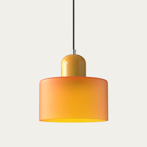 Abstracte Glazen Hanglamp 15x17cm – Moderne LED Hanglamp met Instelbare Lichtkleur voor Eetkamer & Woonkamer