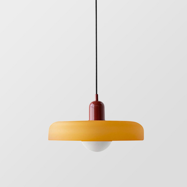 Moderne Art Deco Glazen Hanglamp – Kleurrijke Halo Plafondlamp