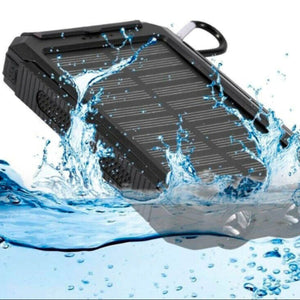 20.000mAh Zonne-oplader Powerbank  Draagbare Outdoor Charger met LED licht  Dubbele USB