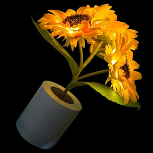 Sprankelende Zonnebloem LED Tafellamp – Gezellige Sfeerverlichting & Woondecoratie