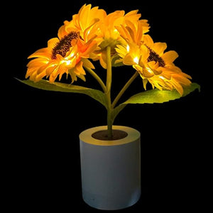Sprankelende Zonnebloem LED Tafellamp – Gezellige Sfeerverlichting & Woondecoratie