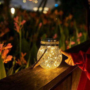 Zonne-Glaslamp – Decoratief LED-Licht voor Gezellige Binnen- en Buitenambiance
