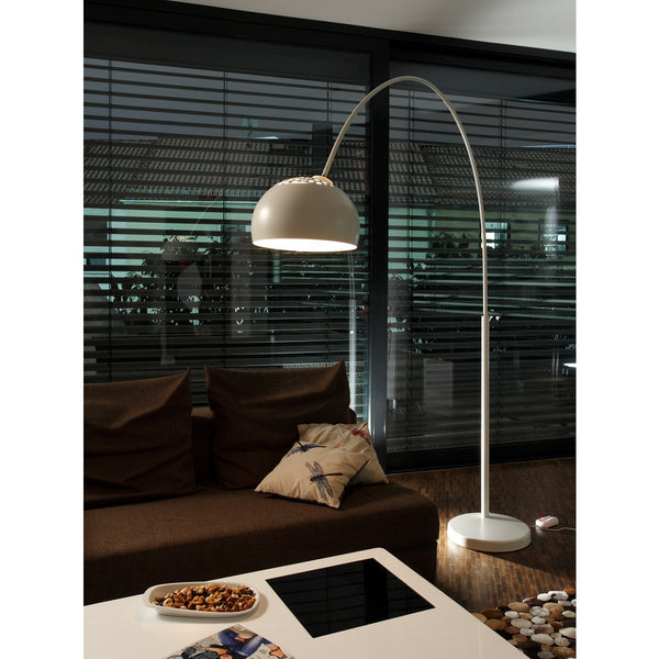 Elegante Bogenlamp – Retro 60s & 70s Design met Marmeren Voet & Dimmer