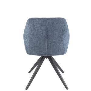 J-Line Stoel Louna Blauw – Ijzer & Acryl – Modern Comfort met Armleuningen