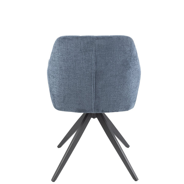 J-Line Stoel Louna Blauw – Ijzer & Acryl – Modern Comfort met Armleuningen