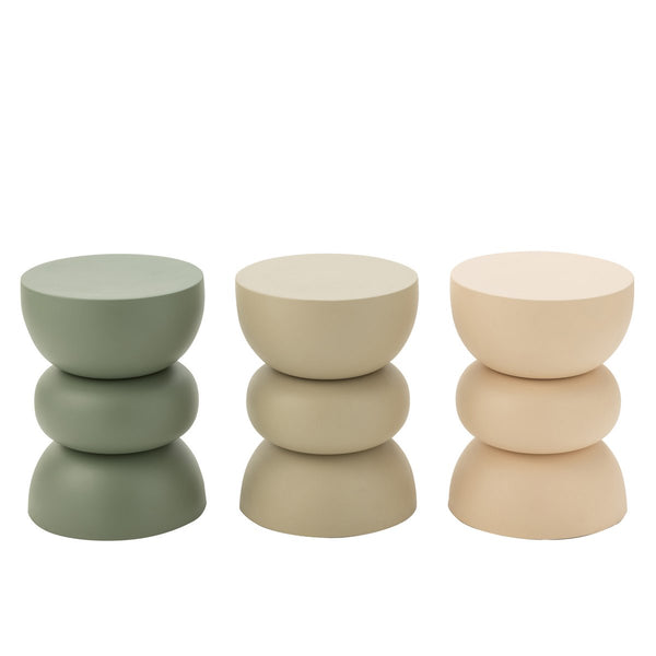 J-Line Bijzettafel Lise – Modern Design van Metaal – 32 cm – Ivoor
