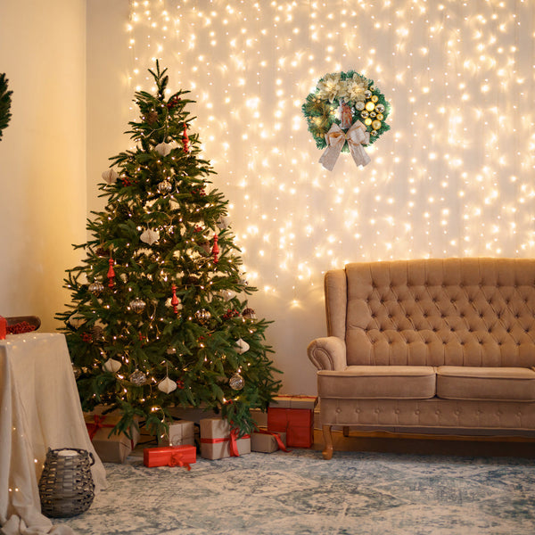 Moderne kerstkrans 30 cm – Stijlvolle kerstversiering voor voordeur & woonkamer