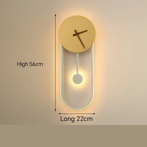 Moderne LED-Wandklok Lamp voor Stijlvolle Woondecoratie